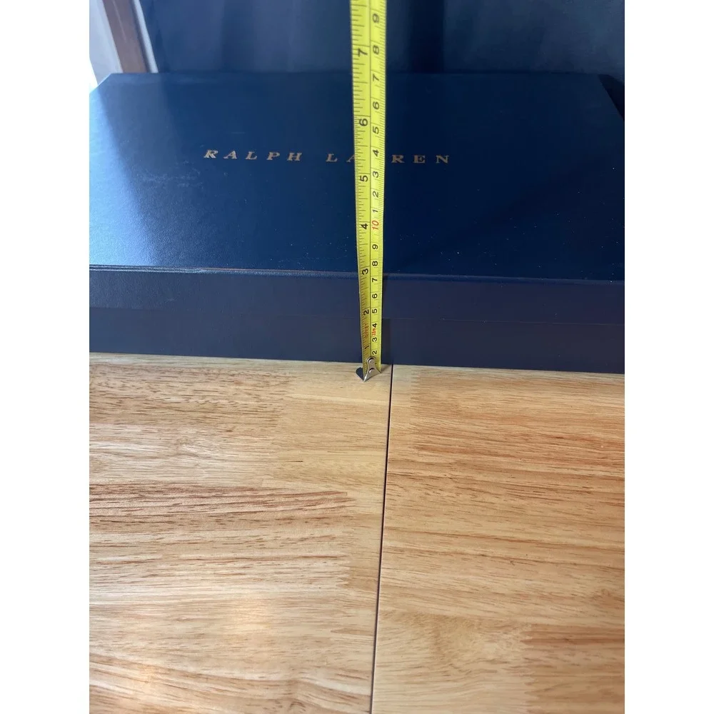 Ralph Lauren Navy Blue Gold‎ Foil Logo Large Gift Box Storage 17.5x11.5x3.25